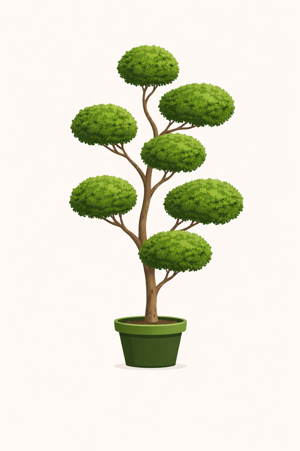 Topiary Pom Poms and clouds